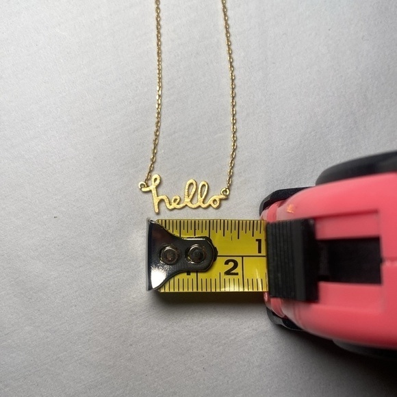 Women's Jewelry Dainty Gold Plated Hello Charmed Necklace New Without Tags - Picture 5 of 5